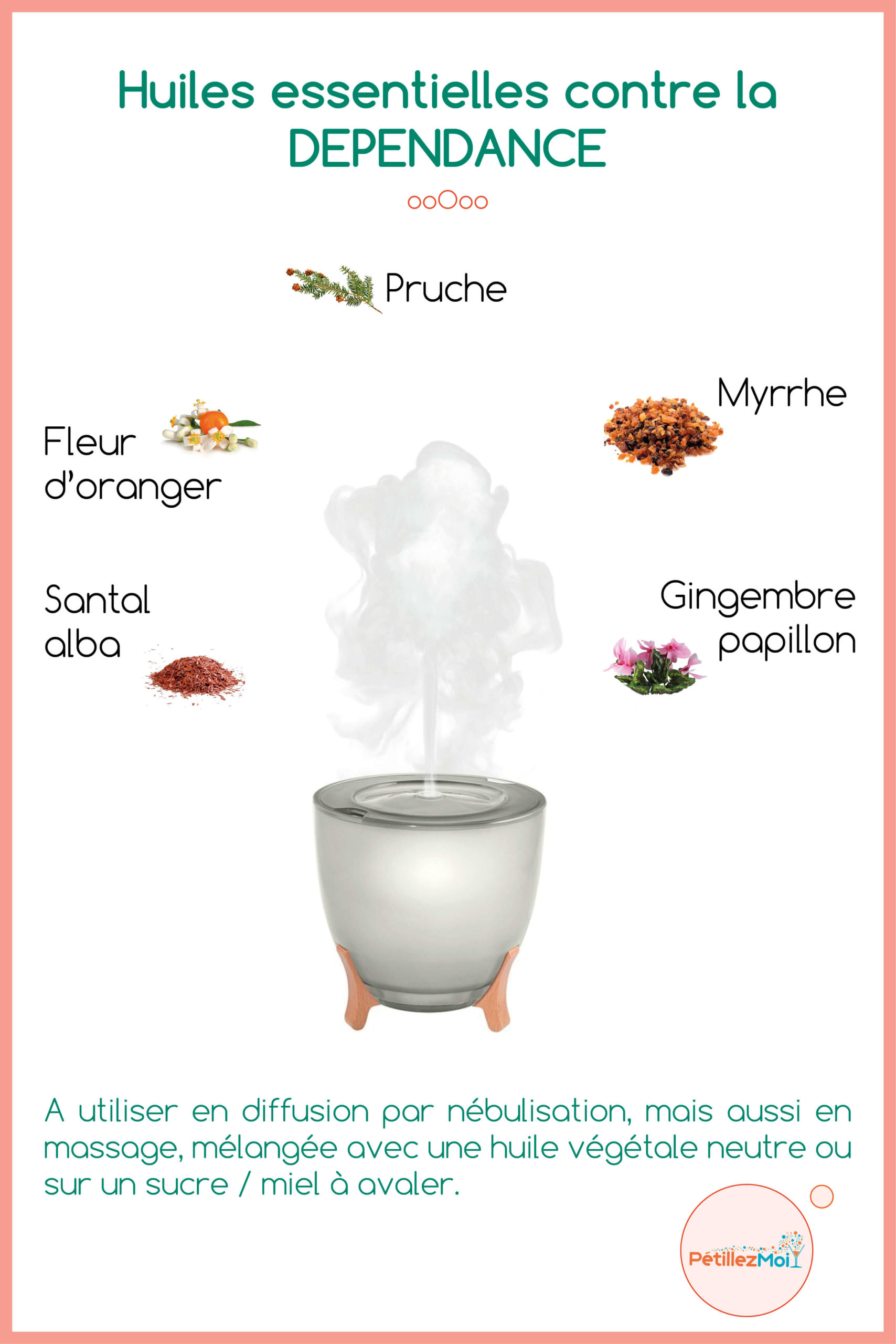 huiles essentielles contre la dépendance