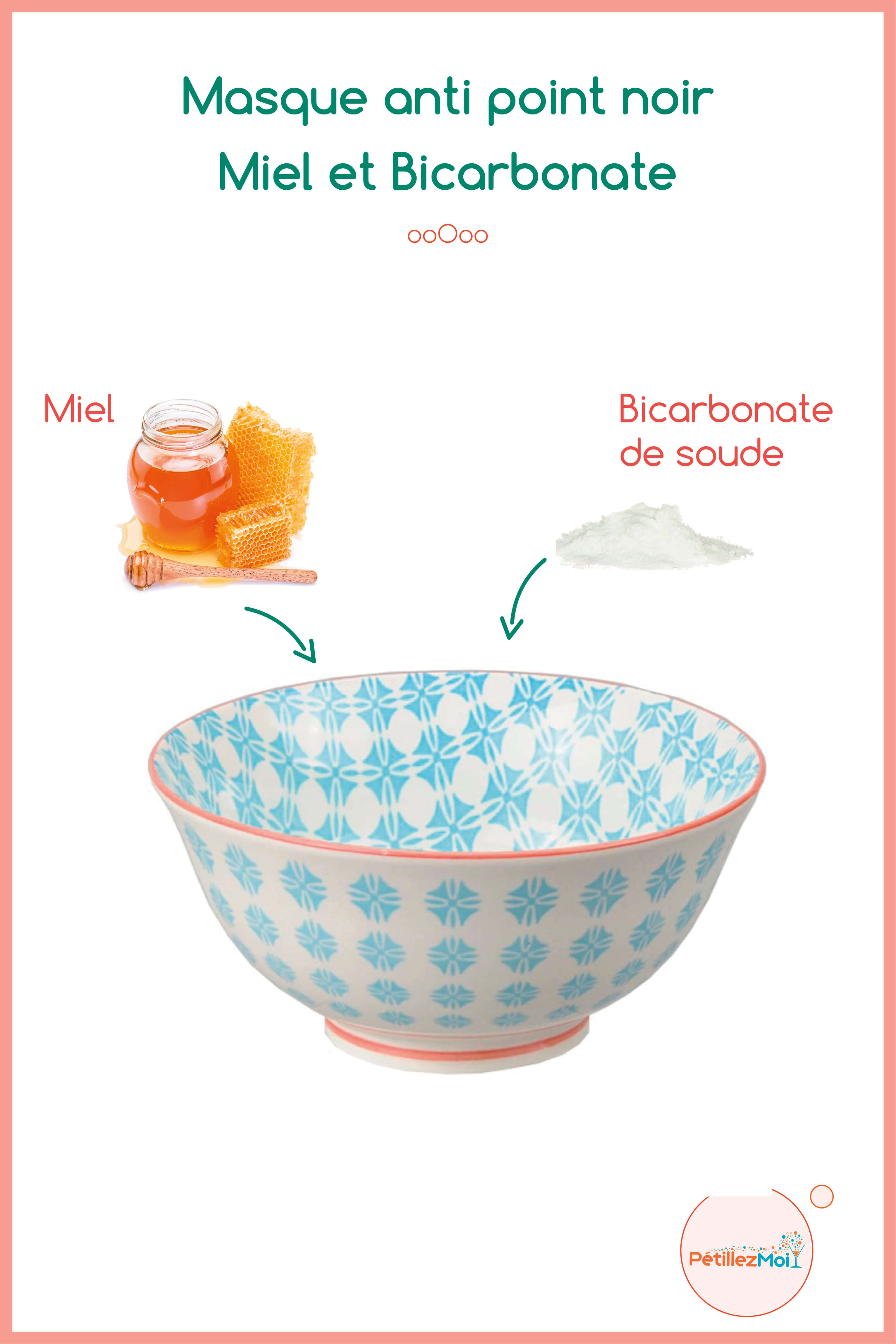 masque anti point noir miel bicarbonate
