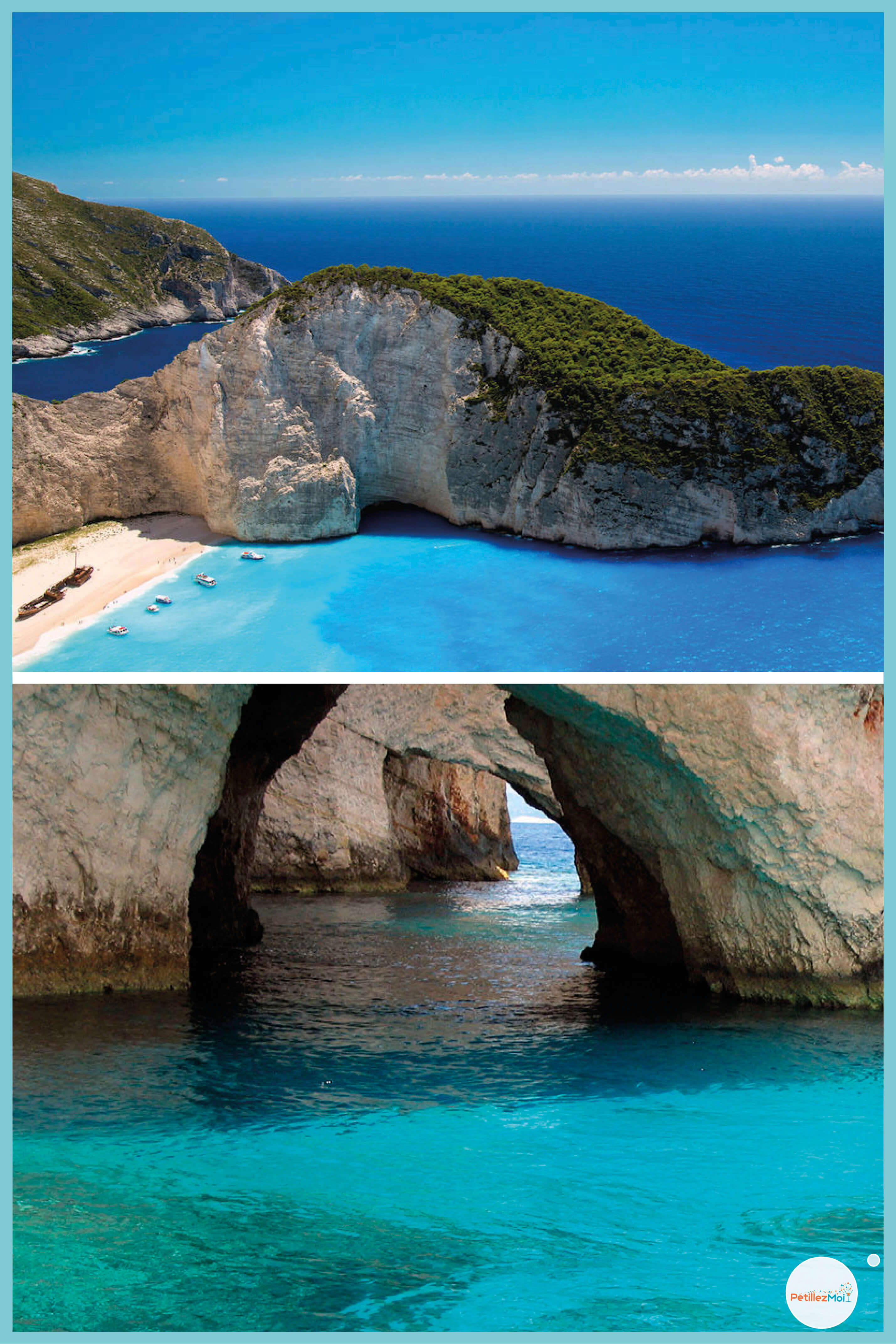 plage de navagio et les bule cave à Zante