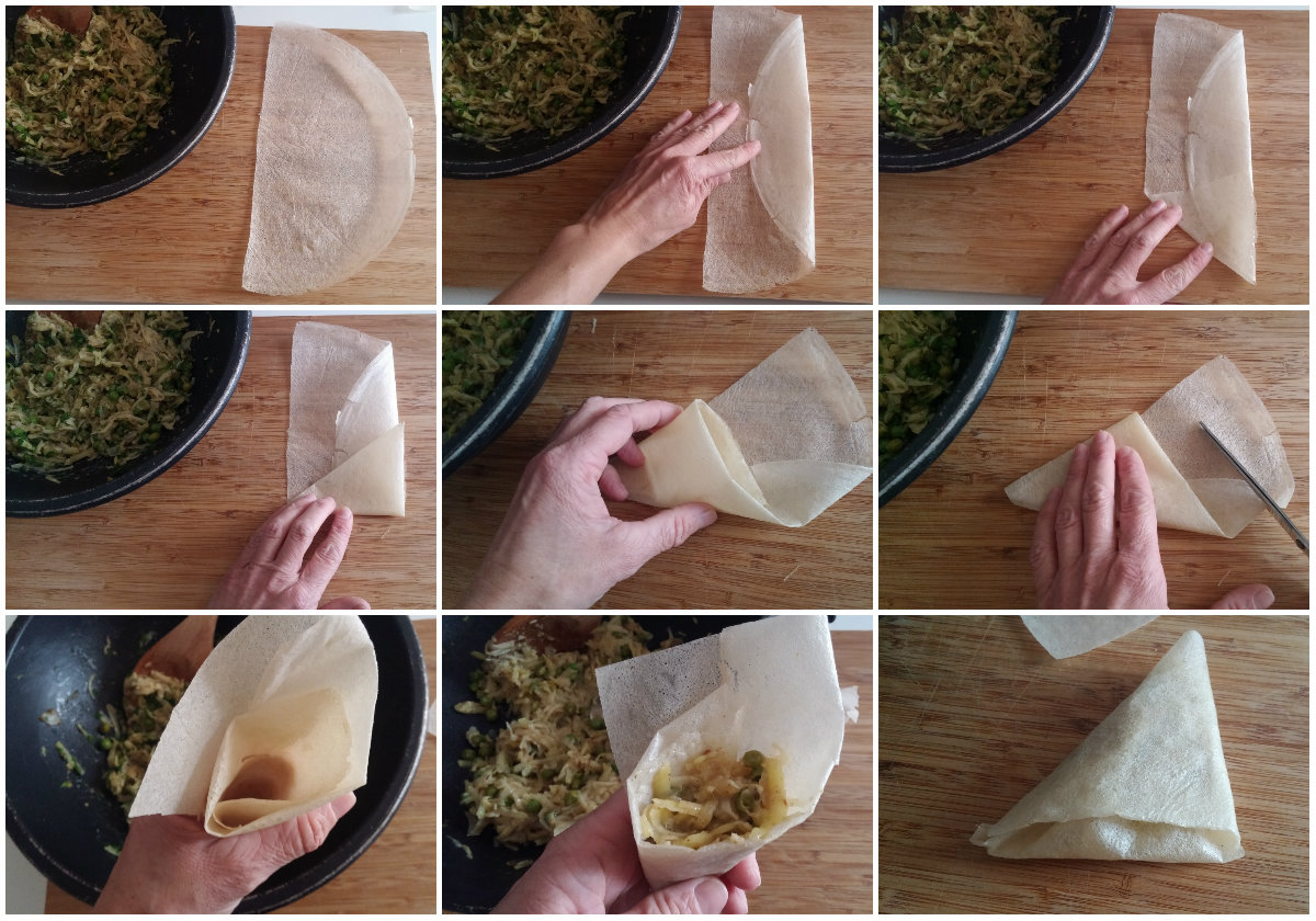 comment plier un samoussa