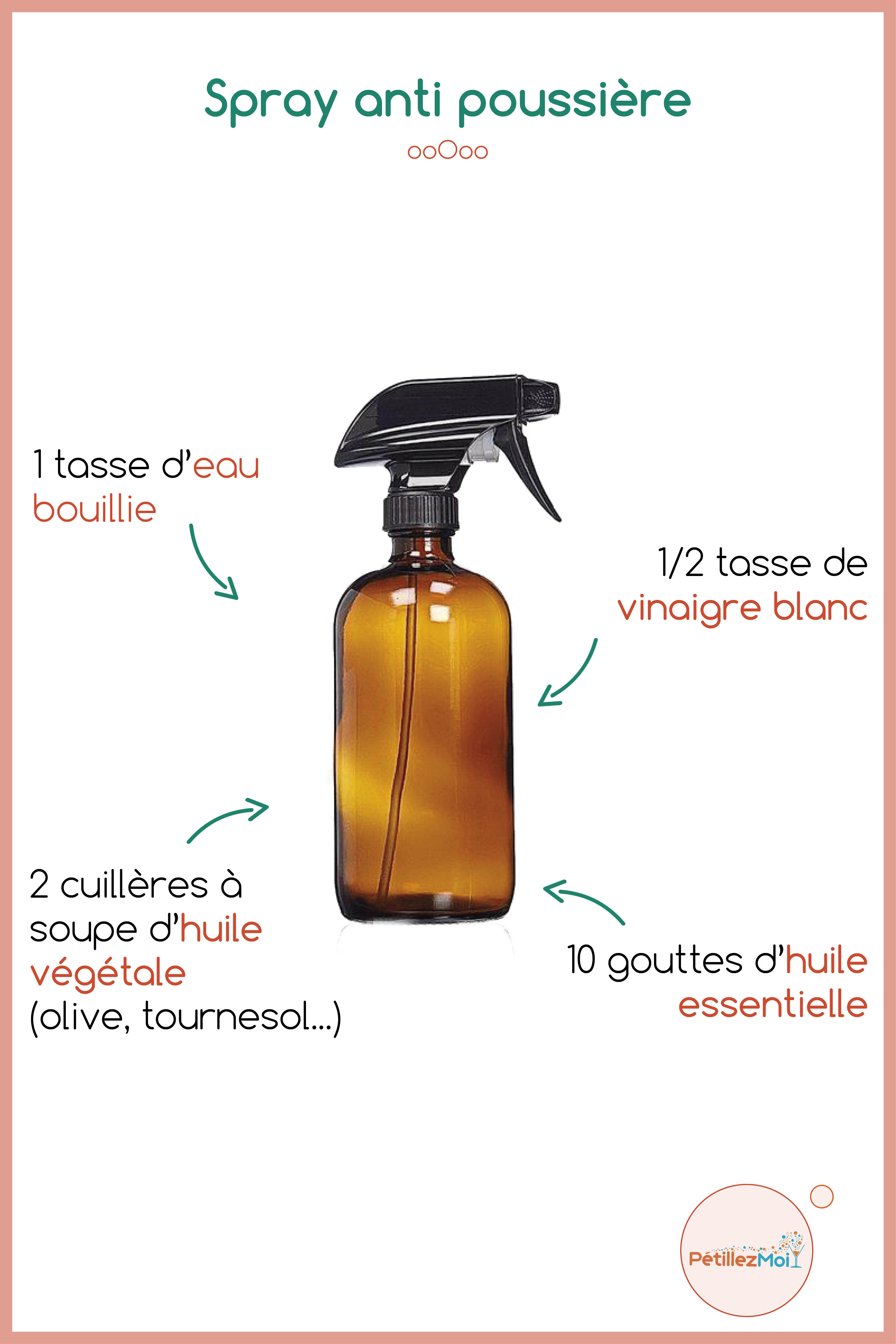 spray anti poussière maison